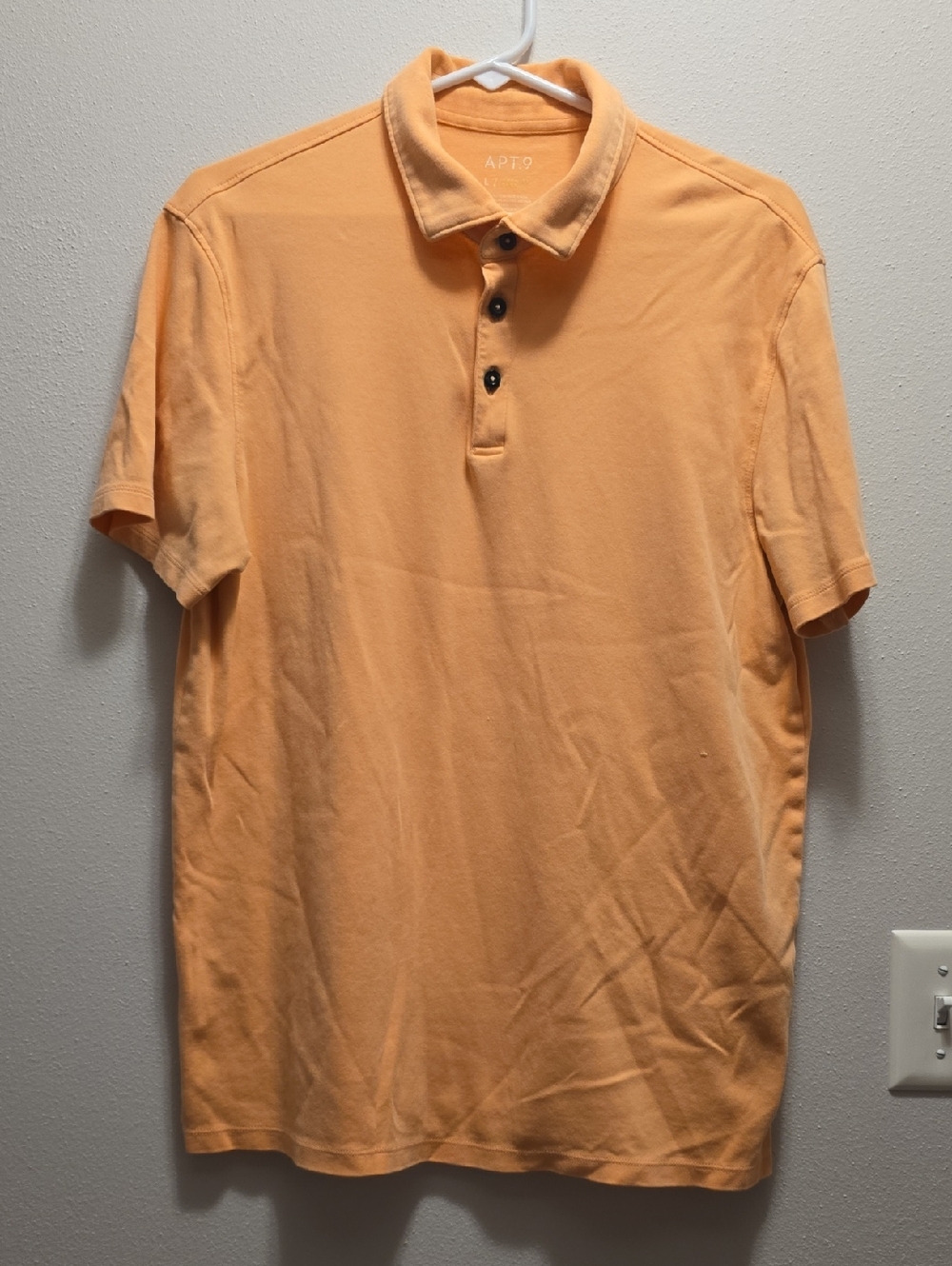 Apt. 9 Men's Short Sleeve Polo - Peach